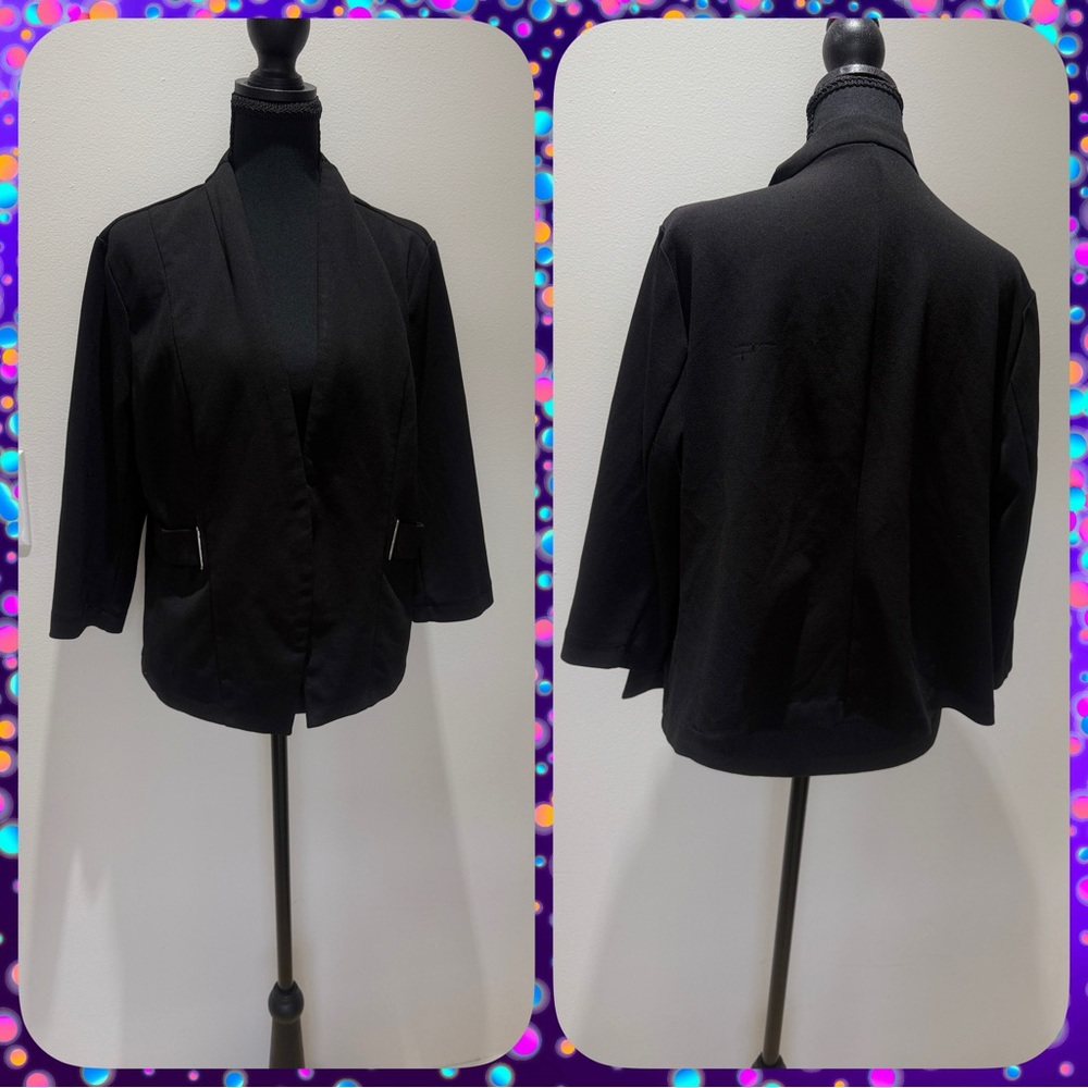 89th & Madison Black Women's Long Sleeve Blazer-size large